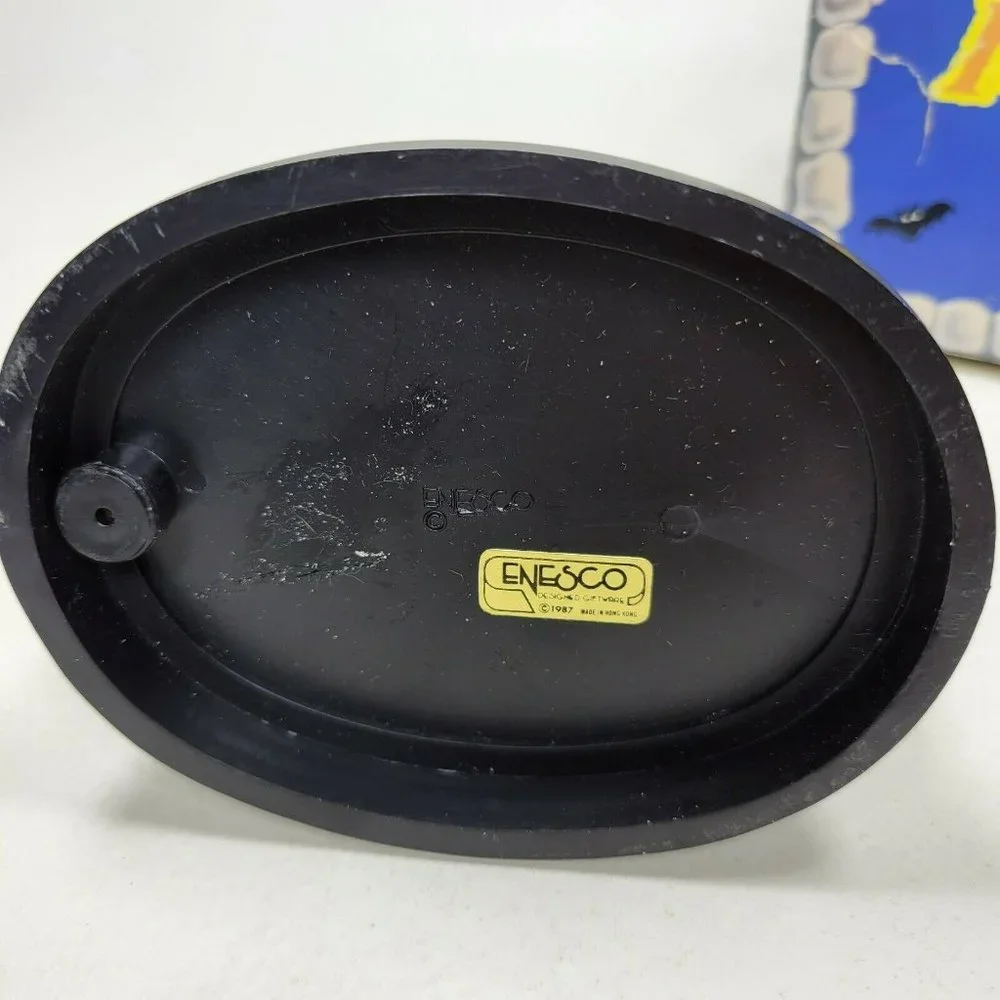 Vintage Enesco Muglies Throckmorton Haloween Snow Globe with Box 1987 Hong Kong